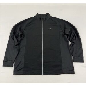 Callaway Jacket Mens XL Black Full‎ Zip OPTI-DRI High Neck